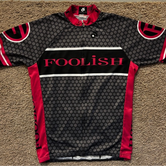 Champ-Sys Woman’s Lg Tech Cycling Shirt Pink and Black Back water bottle pockets - Picture 6 of 16